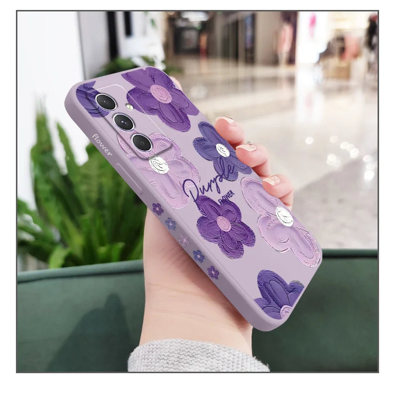 Purple Flower Case For Samsung