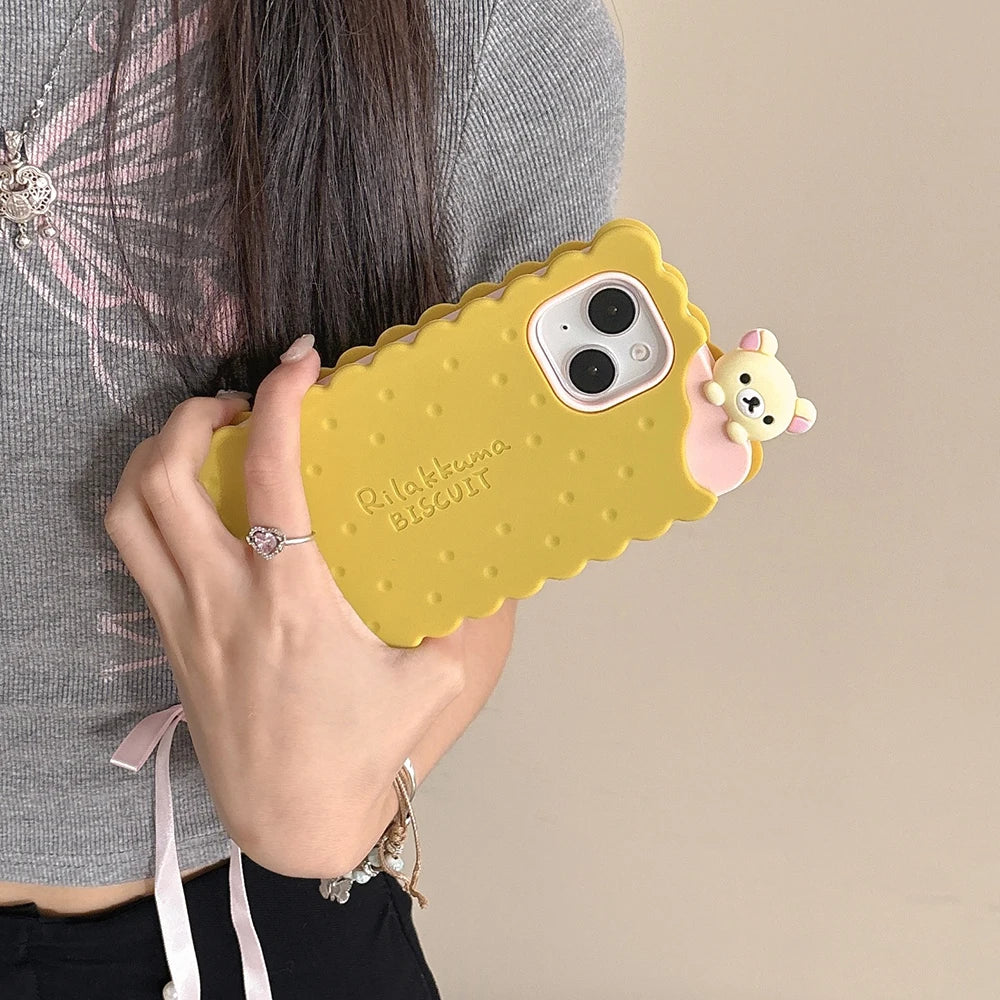 Funny Rilakkuma Bear Case For iPhone (Silicone)