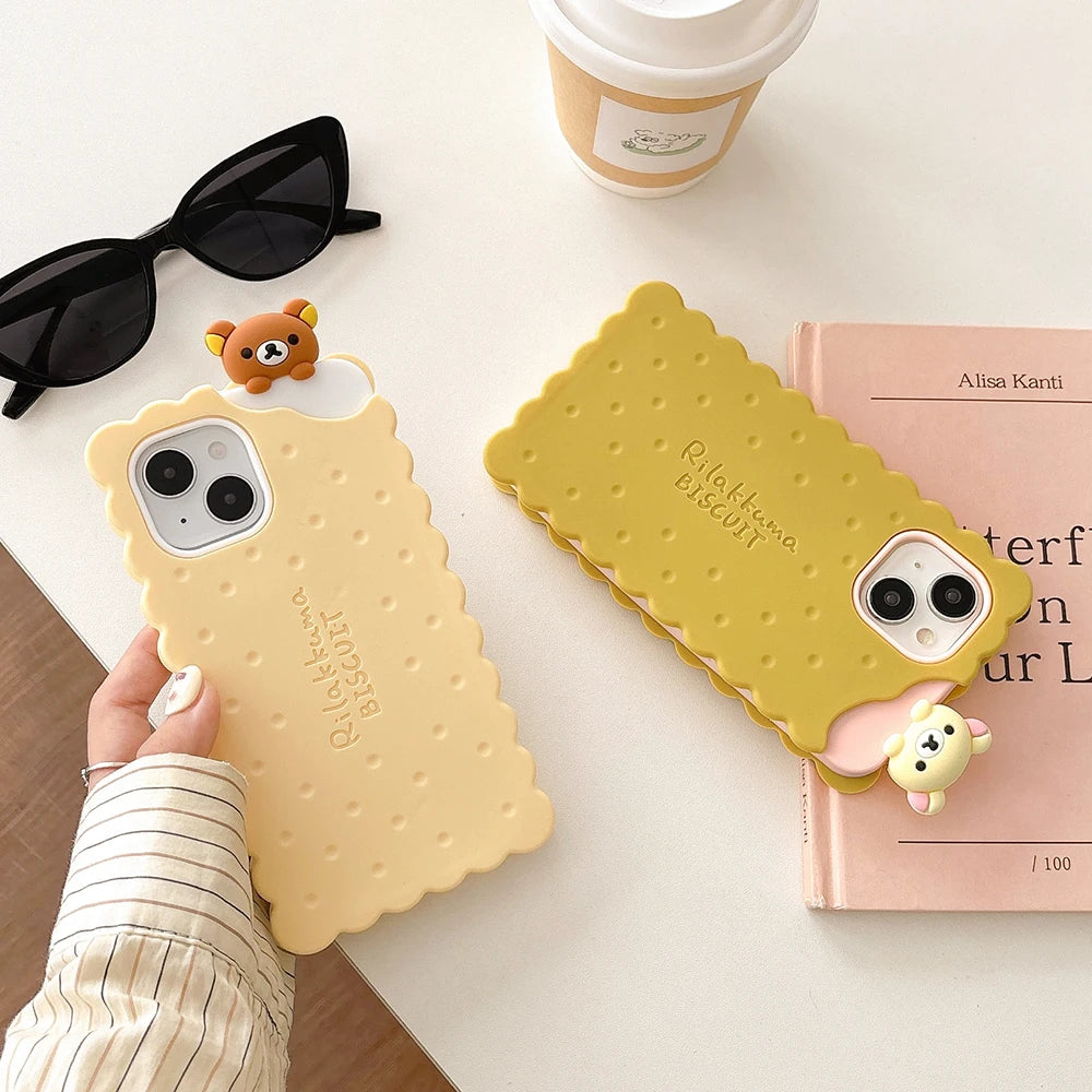 Funny Rilakkuma Bear Case For iPhone (Silicone)