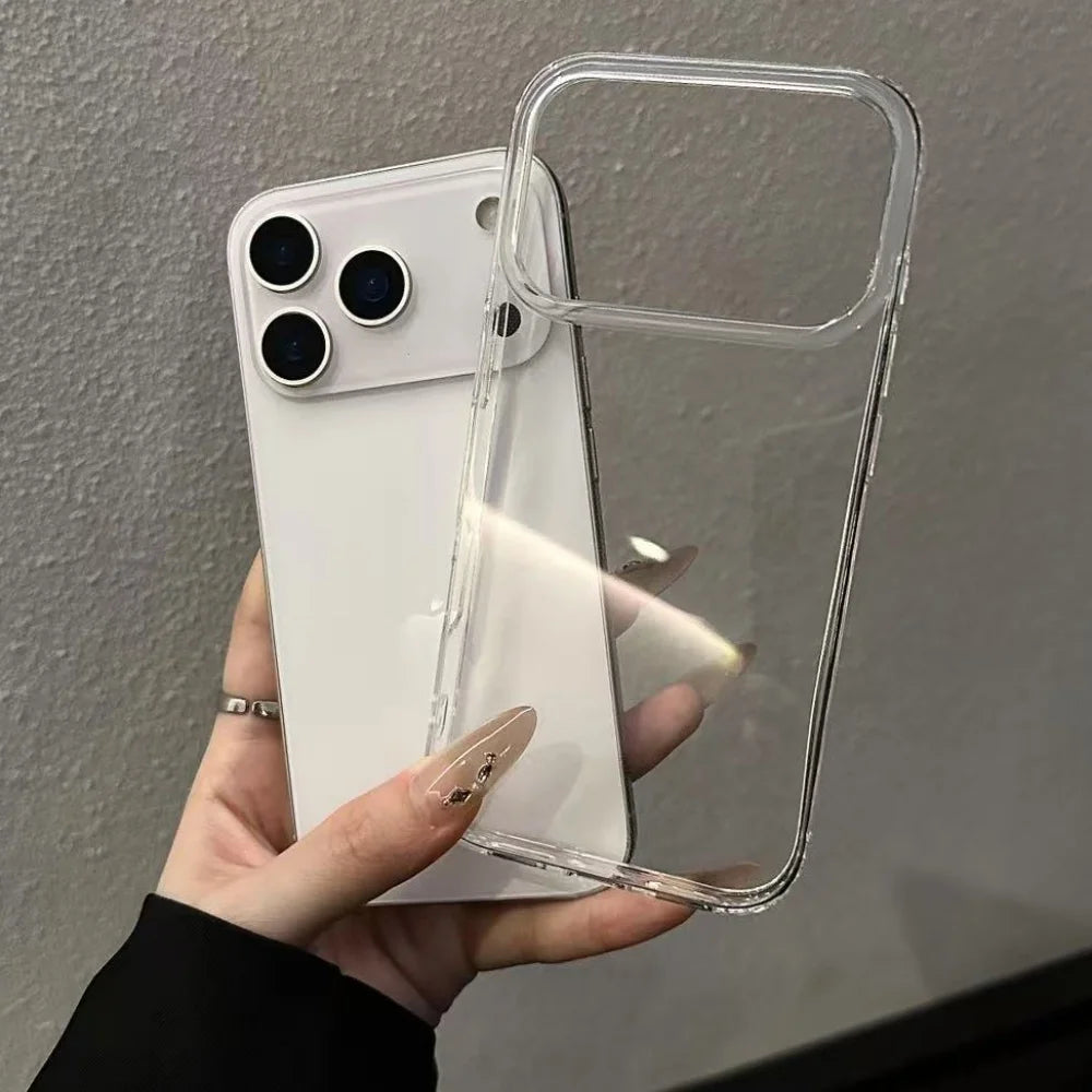Original Simple Transparent Case For iPhone 17 Air 16 15 14 13 12 11 Pro Max X XS Max XR 7 8 Plus SE3 Soft TPU Silicone Cover