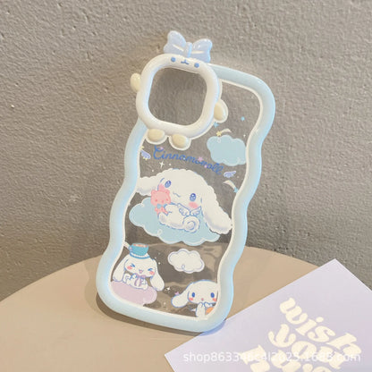 Sanrio Cinnamoroll iPhone14 Mobile Phone Case Kawaii Cute 13 12 11 X Xs Pro Plus Max Protective Shell Holder Kids Toys for Girls  Casever