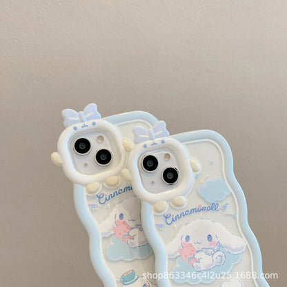 Sanrio Cinnamoroll iPhone14 Mobile Phone Case Kawaii Cute 13 12 11 X Xs Pro Plus Max Protective Shell Holder Kids Toys for Girls  Casever