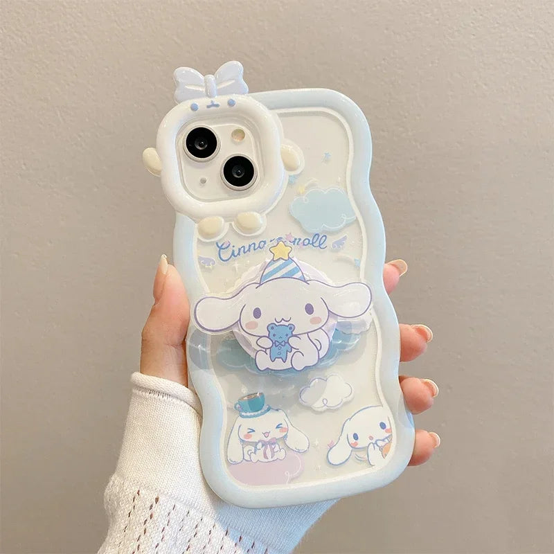 Sanrio Cinnamoroll iPhone14 Mobile Phone Case Kawaii Cute 13 12 11 X Xs Pro Plus Max Protective Shell Holder Kids Toys for Girls  Casever