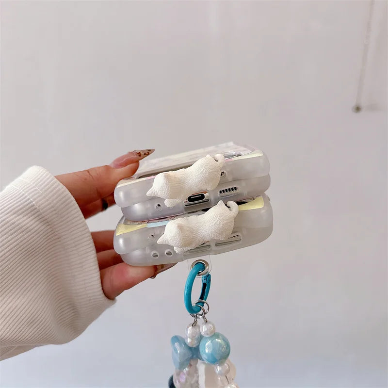 Korean Cute Cat Ear Phone Case for Samsung Galaxy Z Flip