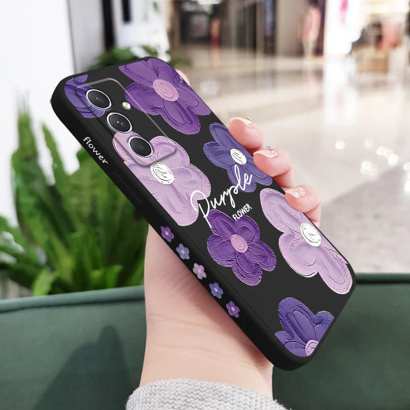 Purple Flower Case For Samsung