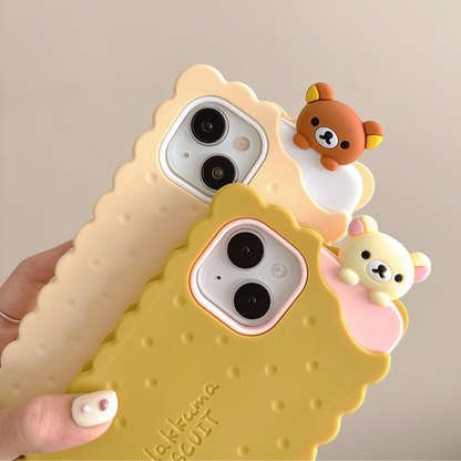 Funny Rilakkuma Bear Case For iPhone (Silicone)