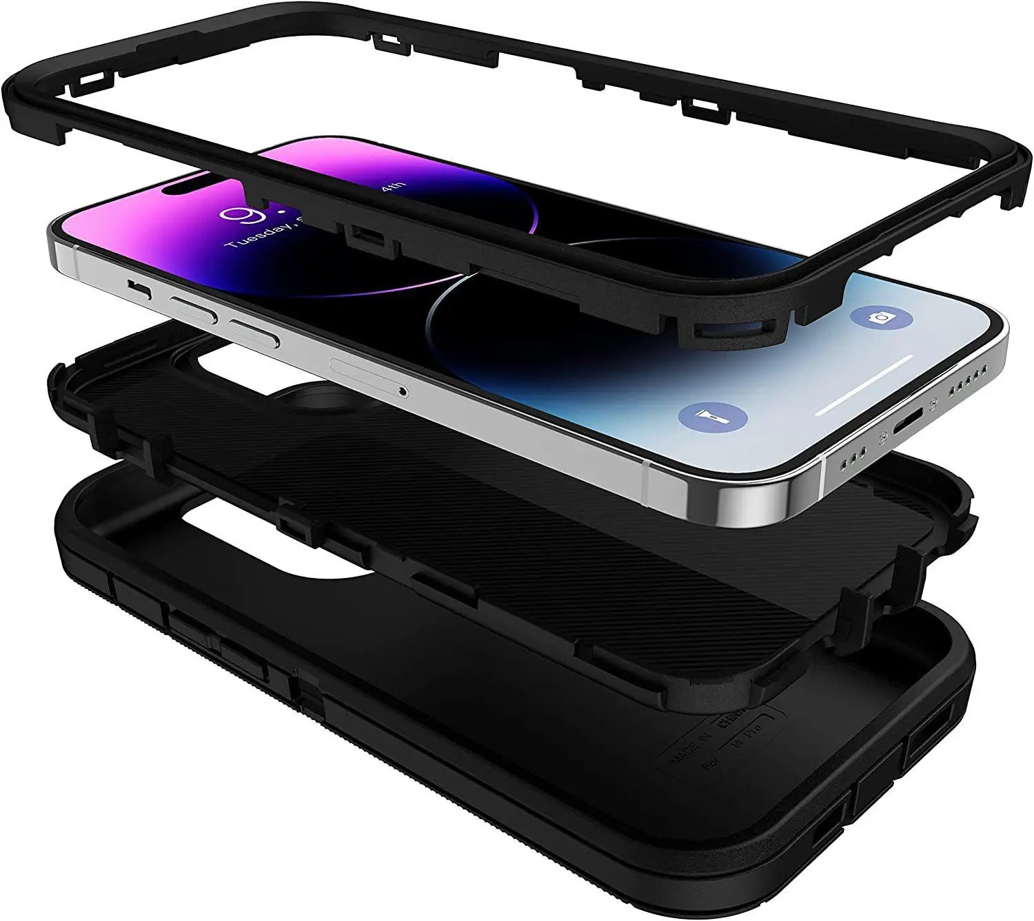 3 IN 1 Heavy Duty Shockproof Case For iPhone-Phone-case-Casever