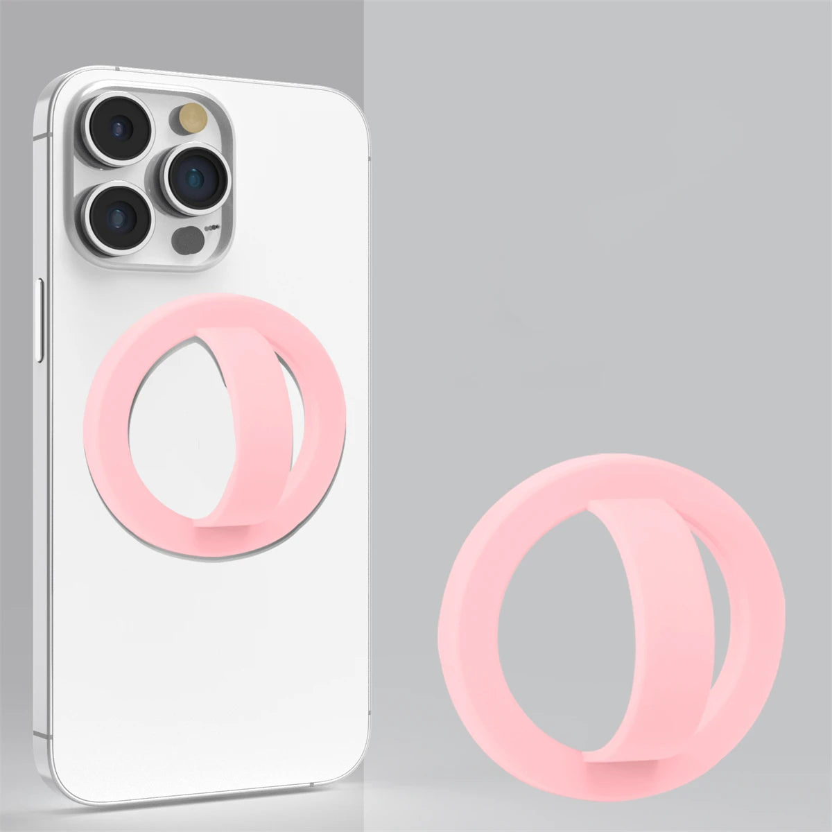 Strong Magnetic Liquid Silicone Comfortable Circular Grip Phone Holder For MagSafe Powerful Grip For iPhone 15 Ring Holder  Casever