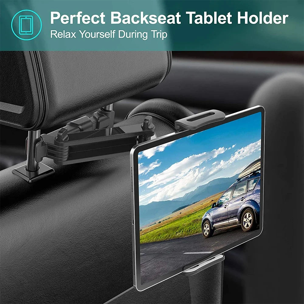 Universal Car Back Seat Headrest Mount Holder For iPad Air 4-11 Inch 360 Rotation Mini Tablet PC Auto Car Phone Holder Stand  Casever